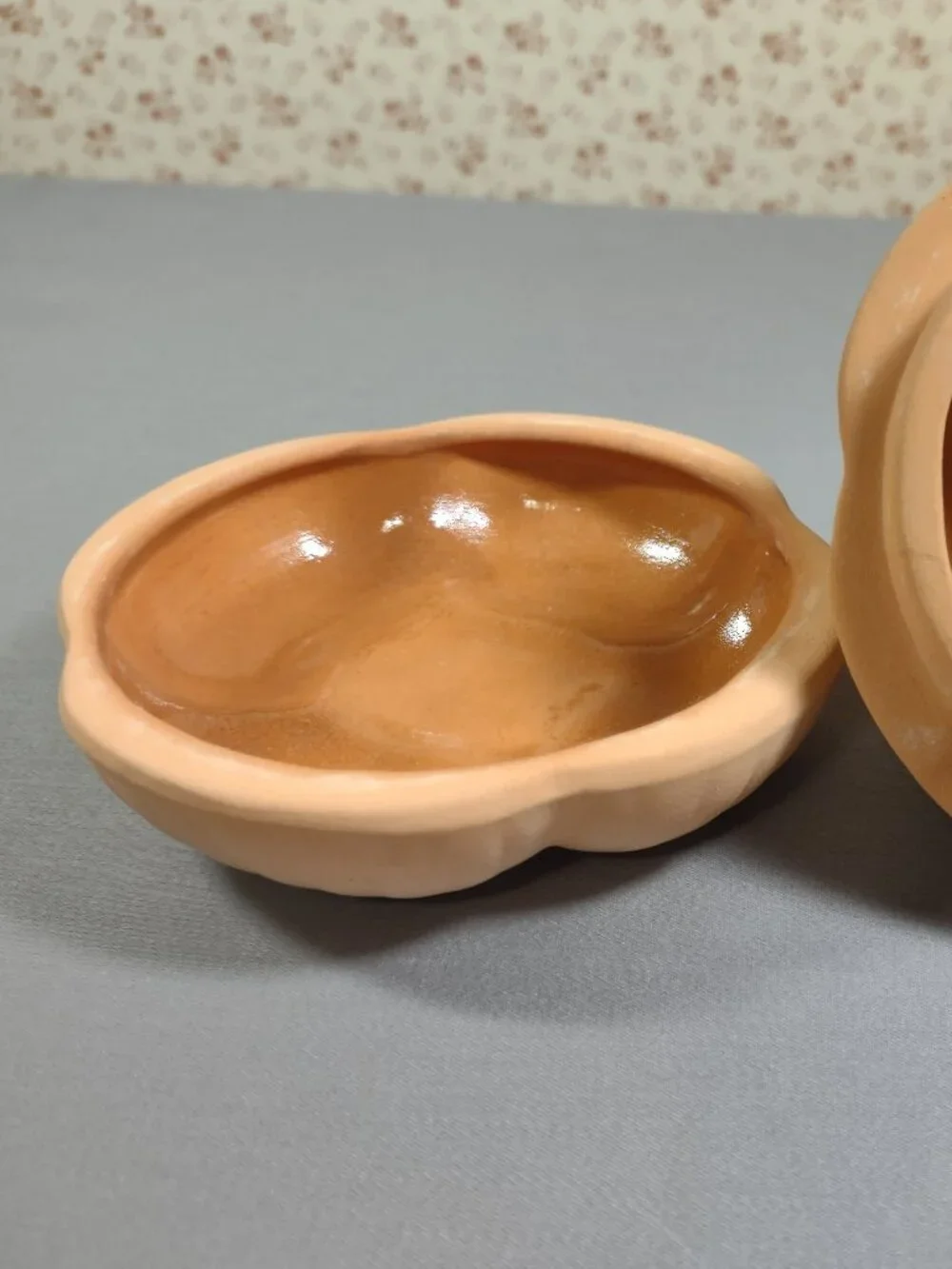 Vtg Terra Cotta Garlic Baker Reco Mexico 1993